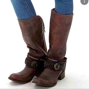 Freebird by Steven Rustic Brown Heeled Boots